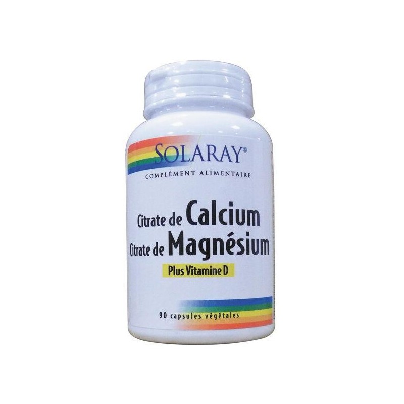 Calcium, Magnésium, Vitamine D - 90 capsules végétales
